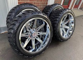NEW 22x12 edge offroad wheels wrapped in 285/45r22 RBP tires