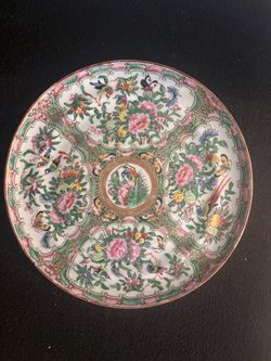 Asian flower plate