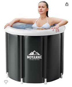 MOYANNE Portable Ice Bath Tub, Cold Plunge Tub Recovery and Water Therapy Ice BathTub for Athletes, Adults Ice Bath Cold Tub Ice Barrel Water Plunge a