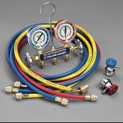 Yellow Jacket 41339 2-Valve Series 41 Test/Charging Manifold, Gauges