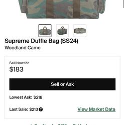 Supreme Woodland Duffle Bag 