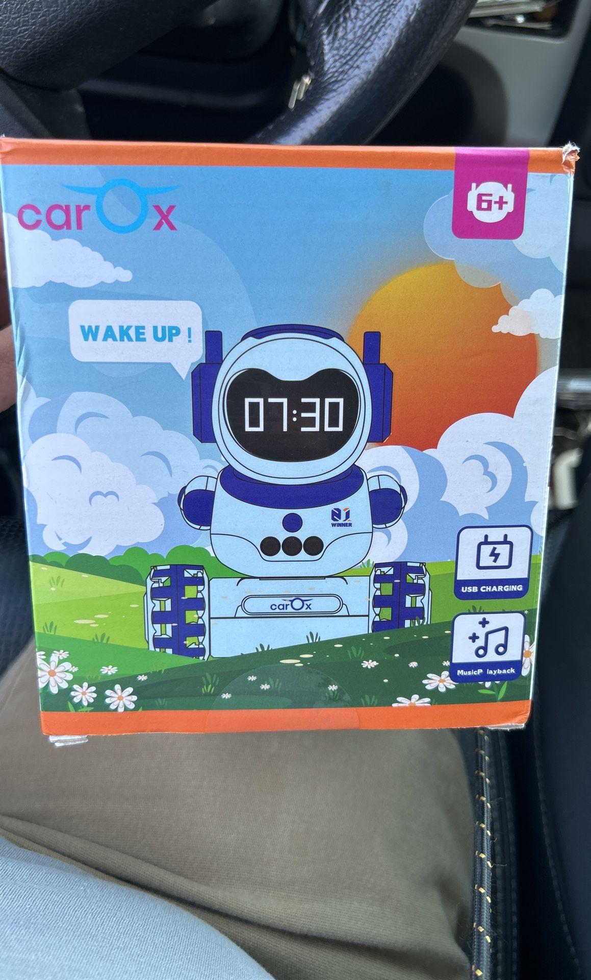 Carox Interactive Robot Alarm Clock and Remote Control Car for Kids - Educational Toy with Gesture Sensing, Dance Moves, LED Emoji Eyes, Walkie-Talkie