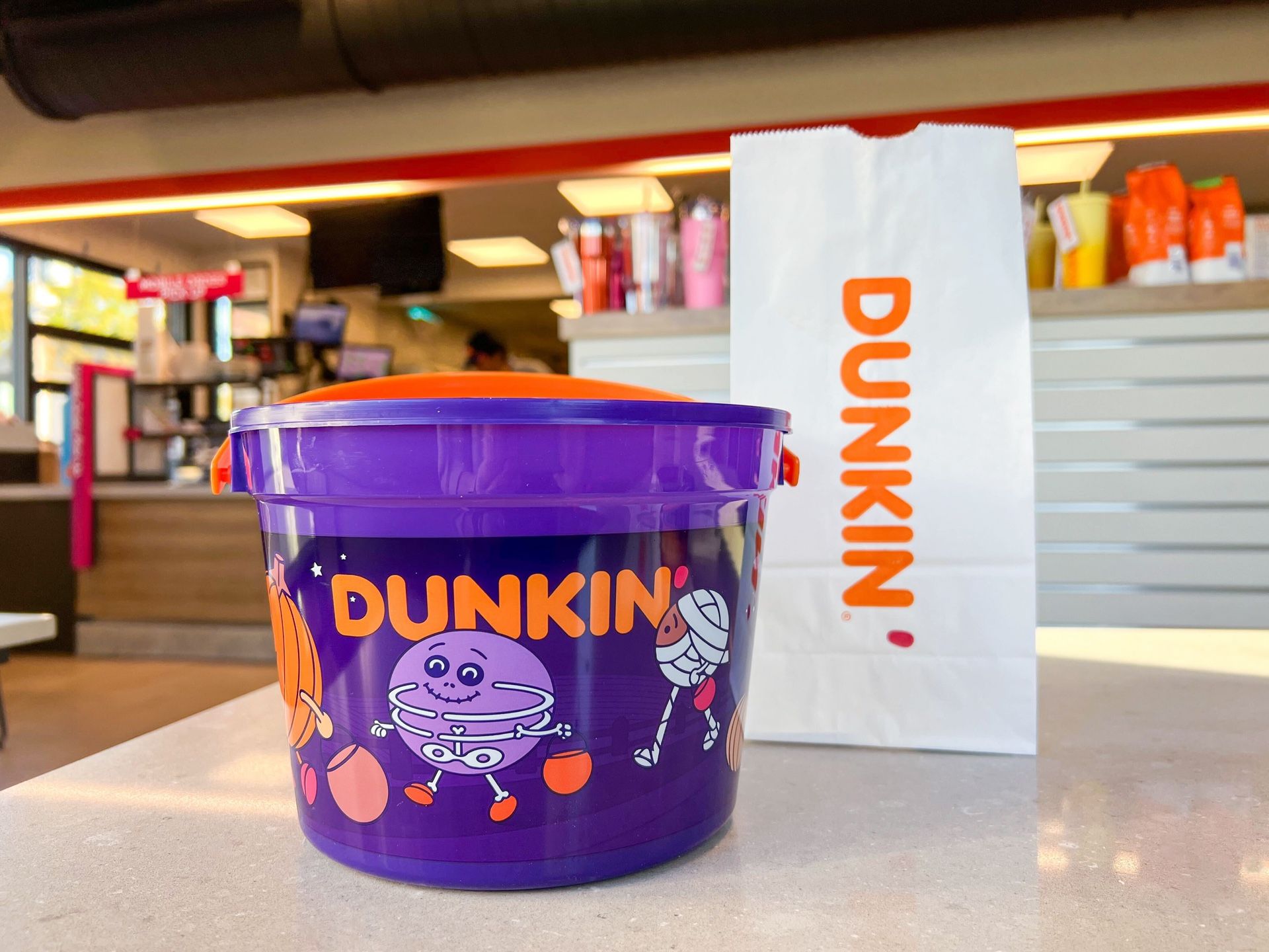 Dunkin Donut Halloween Bucket