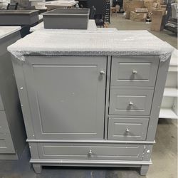 New assembled 30" Bathroom Vanity with Sink, Free Standing Single Vanity Set with 3 Drawers and One