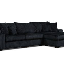 New Black Sectional 