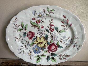 Extra Large 16” Booths English Floral Platter Made In England