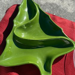 Green Candy Dish Half The Price Was $10.