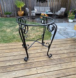 Metal table base