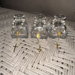 12 Piece Bottle With Rosary 