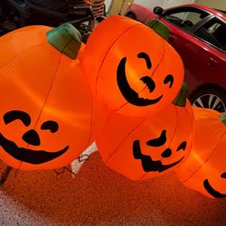 Retired Lawn Blow Up Pumpkins 