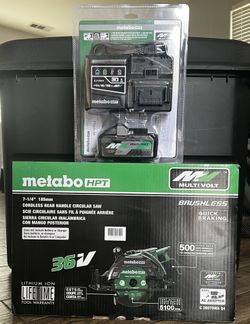 Metabo HPT Multi 36 Volt 7-1/4 Rear Handle Saw with Battery 4Ah and Charger