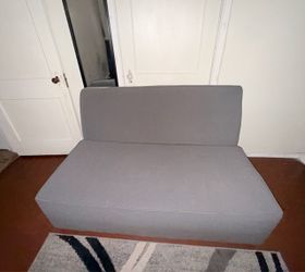 Gray Armless Loveseat Sofa