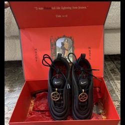 Nike air max 97 (devil’s shoes) 550/666 black terry cloth