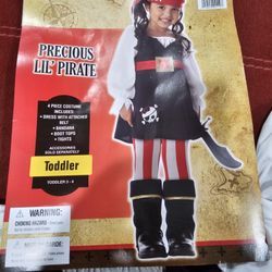 Halloween Custome- Little Pirate  Costume Toddler 3-4