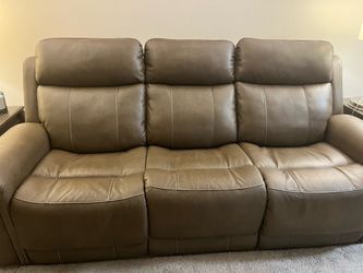 Tan Reclining Sofa, originally $1500, now $750