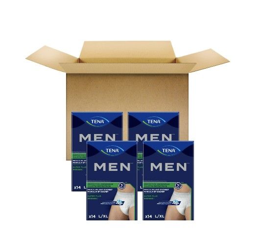 Tena Men Incontinence Underwear, Super Plus Large / X-Large 56 count (1 case)