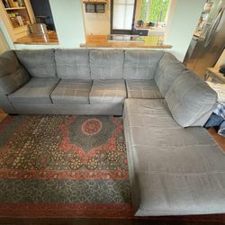 Gray Couch with long chaise