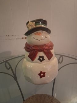 Vintage Snowman Cookie Jar
