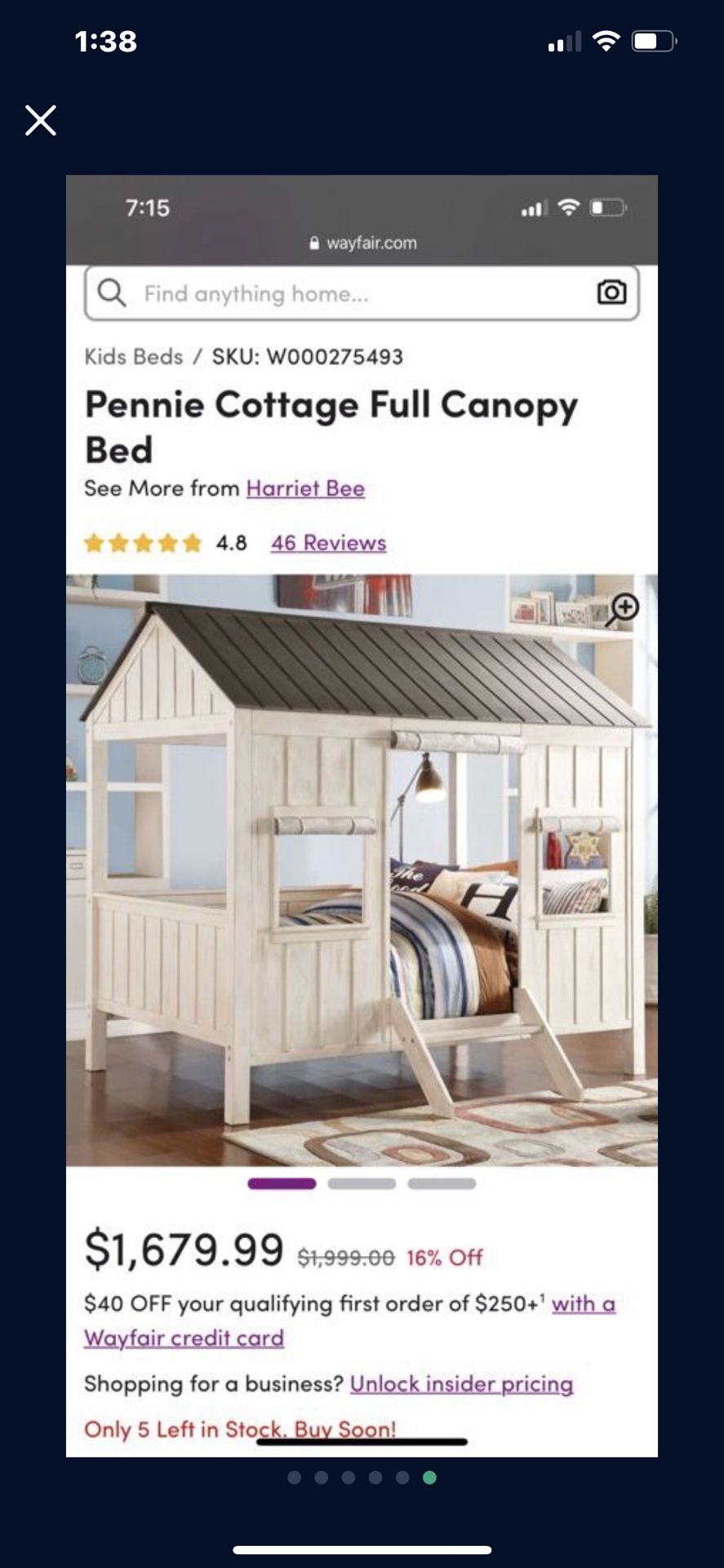 House Bed Cottage Full Canopy Bed for Sale in Phoenix AZ OfferUp