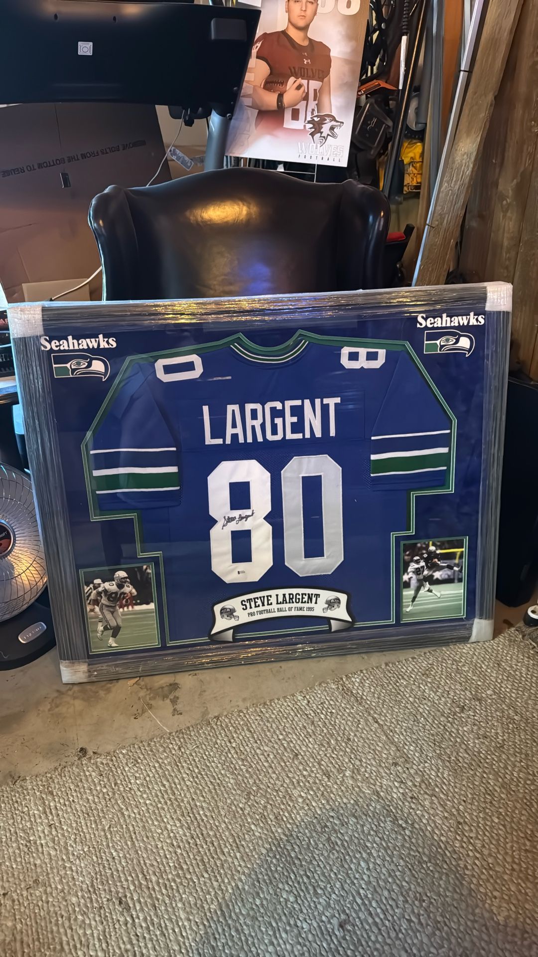 Signed Steve Largent  Football Jersey 