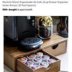 Wooden K Cup Organizer Coffee Pod Storage Box, 