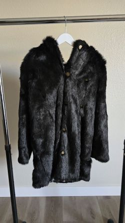 SpiritHoods Black Panther Faux Fur Coat Size XS