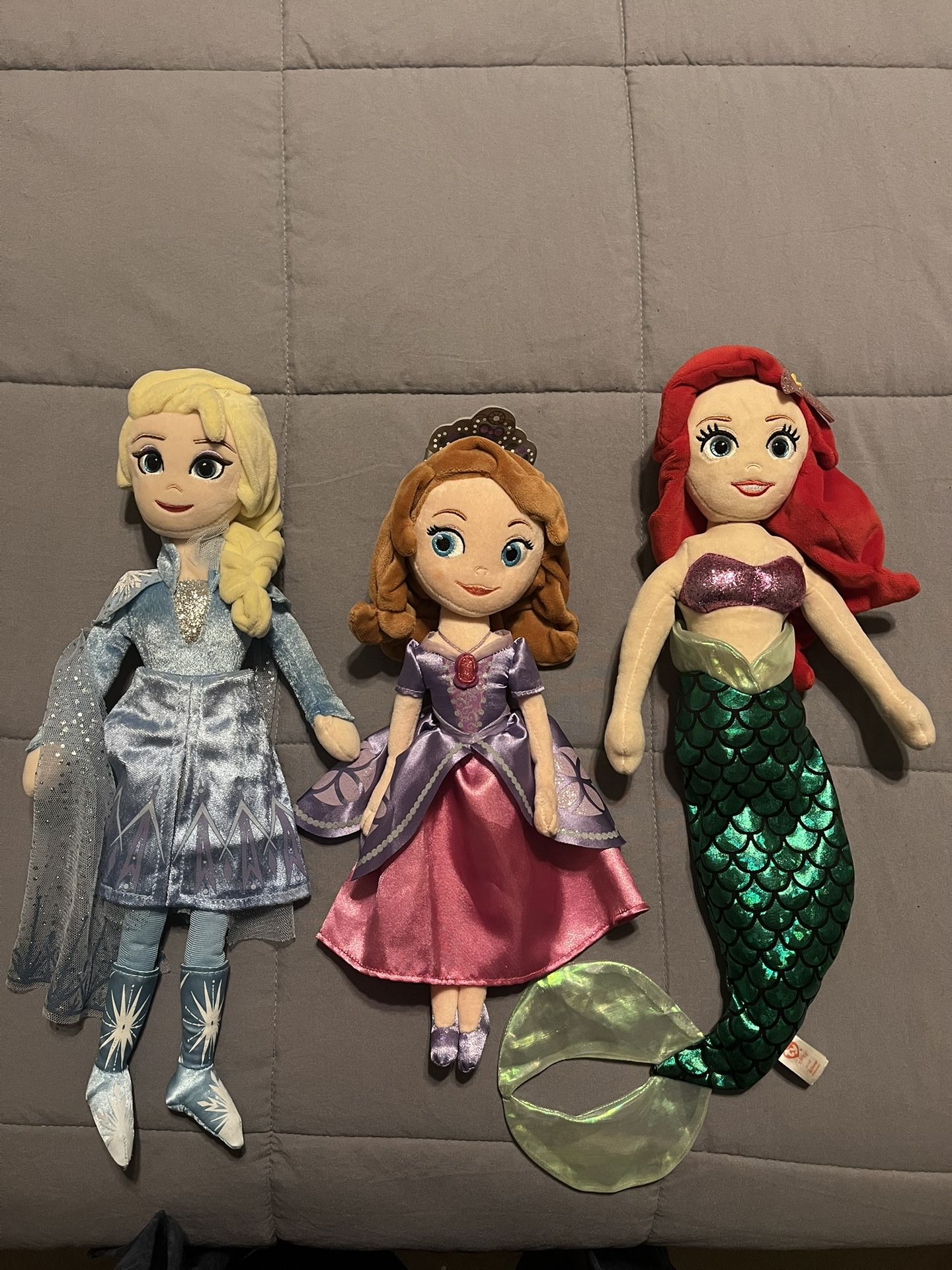 Disney princess plush dolls set of three 