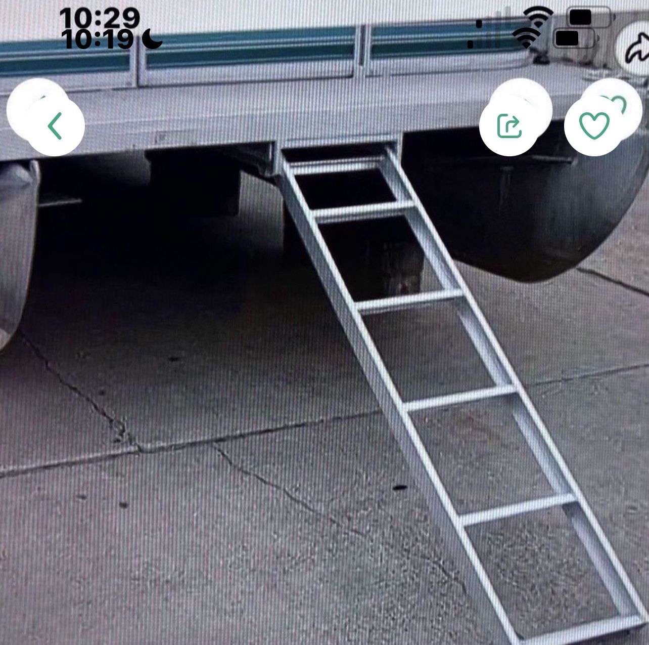 5 step pontoon ladder