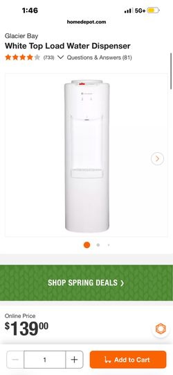 White Top Load Water Dispenser
