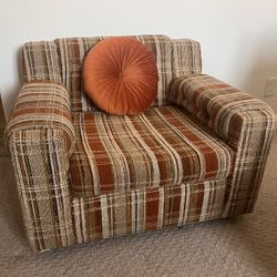 Vintage 70s Plaid Armchair