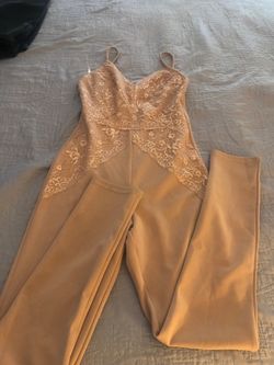 Nude pants romper size S dress up w design