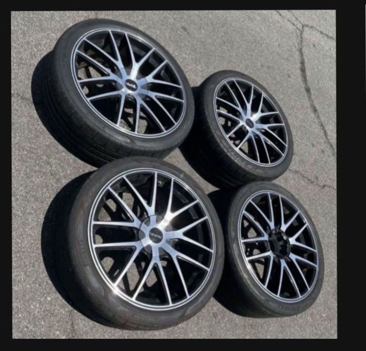 4 — 245/35r20 5x120 5x4.72 5x114.3 5x4.5 Bmw Camaro S10 Cr-v Camry Civic Accord Altima Tacoma Rims Wheels Good Treads Tires!!!!