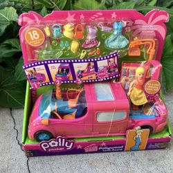 Vintage 2005 Mattel Polly Pocket Pollywood Limo-Scene Limousine Car Play Set