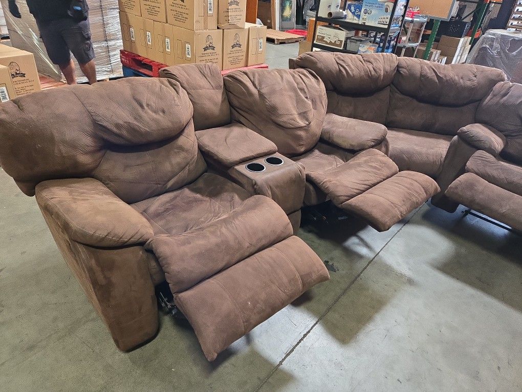 Corner Sofa 4 Recliners Home & Garden