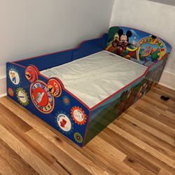 Mickey Mouse Toddler Bed Frame and Mattress 