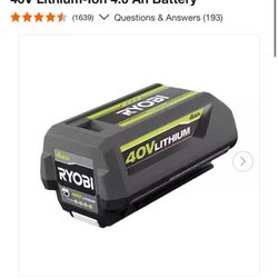 Ryobi 40v 4.0ah Battery 