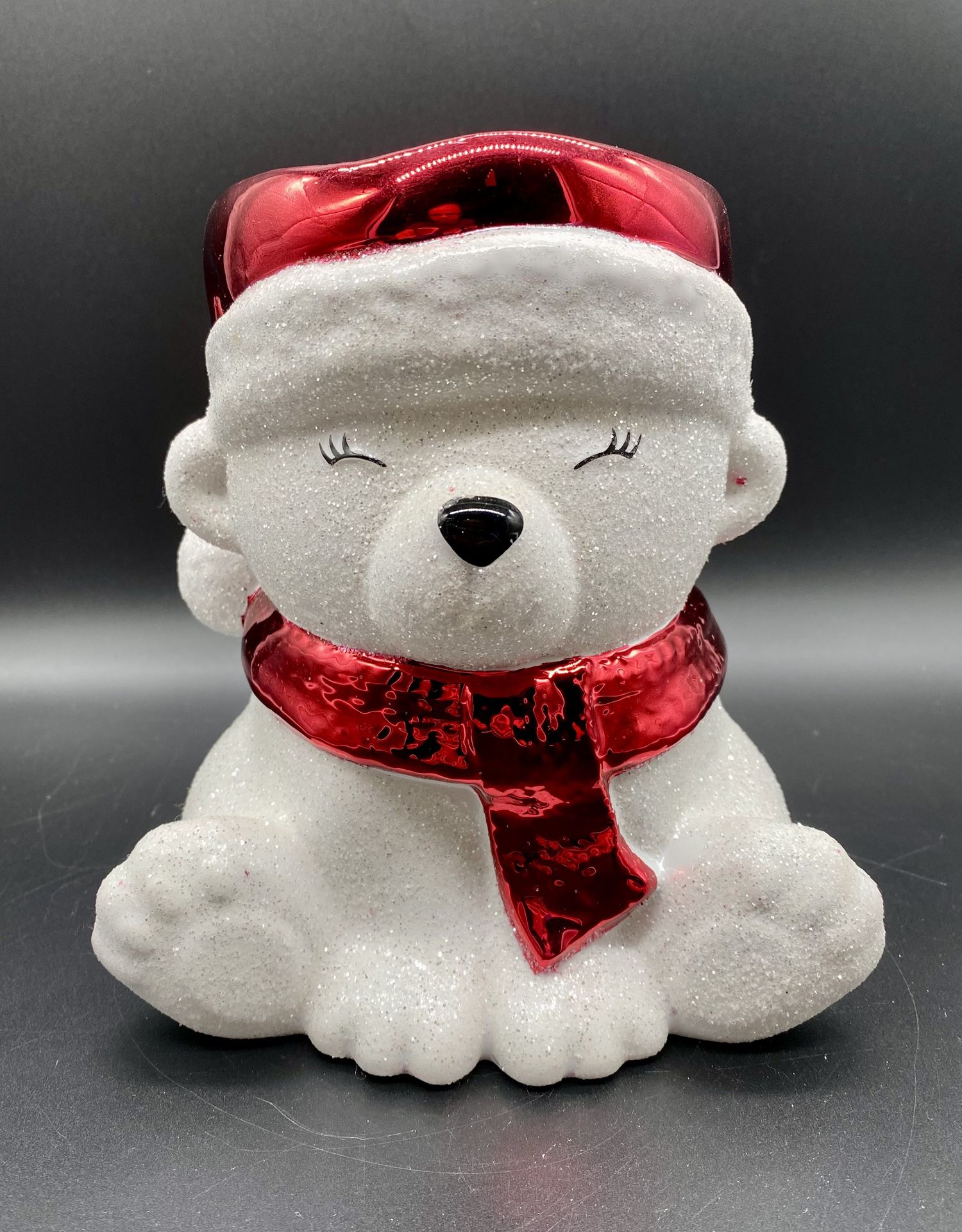 Santa Bear 3-Wick Candle Holder