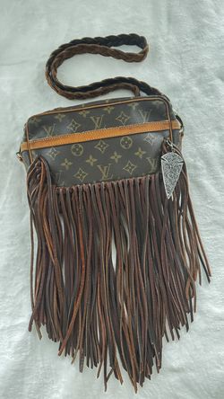 Louis Vuitton Boho Custom Handbag with Fringe, a vintage crossbody bag