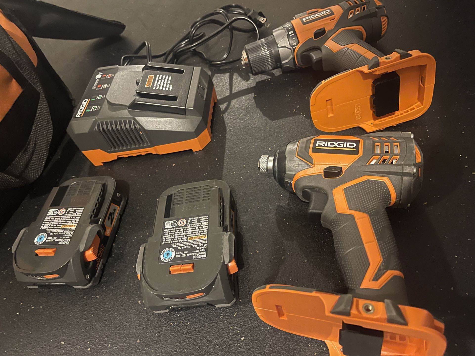 Tools- Power Drill, 2 Batteries, Charger, Carrying Bag