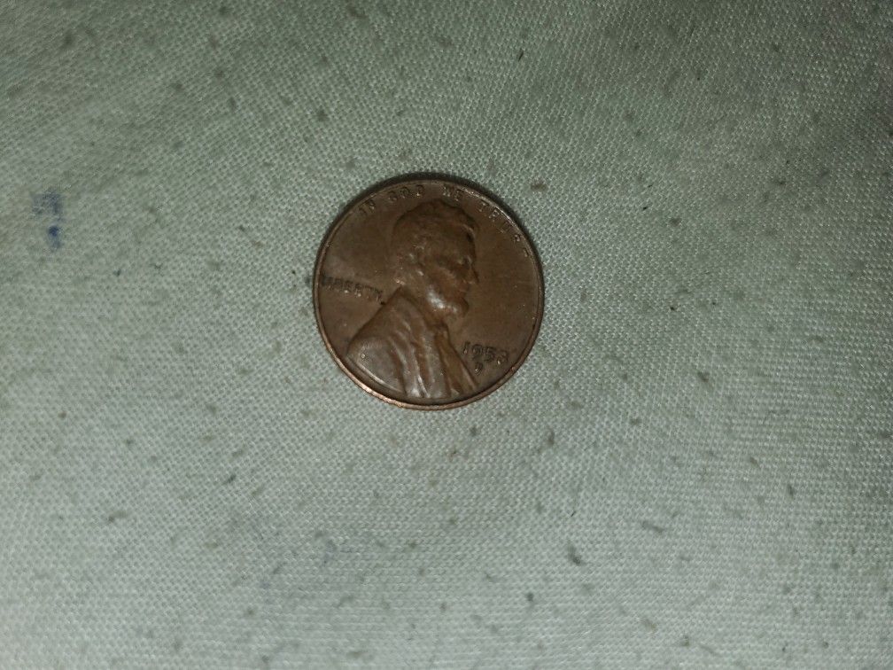 1958D Penny Error Liberty Is Engeld