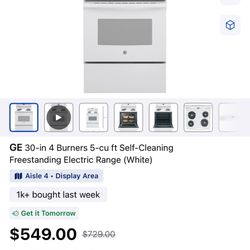 Ge Electrics Stove New