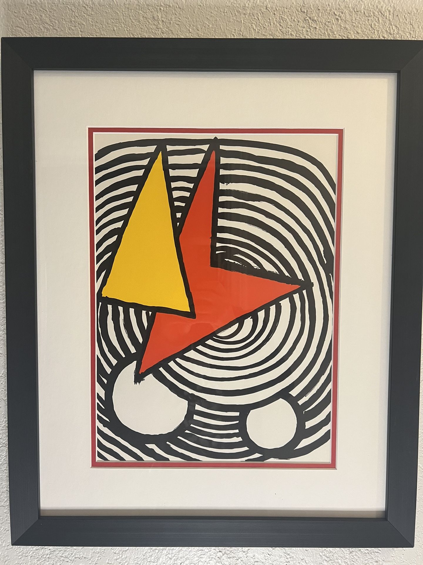 Alexander Calder - Triangle Et Quadrilatere Lithograph (incl. Certificate Of Authenticity)