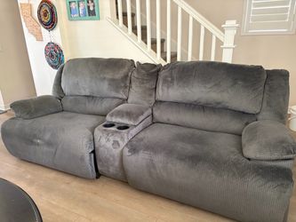 Loveseat with automatic footrest and recline