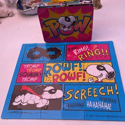 Snoopy’s lunchbox with jigsaw puzzle $10 or best offer going down to six dollars. Good deal.