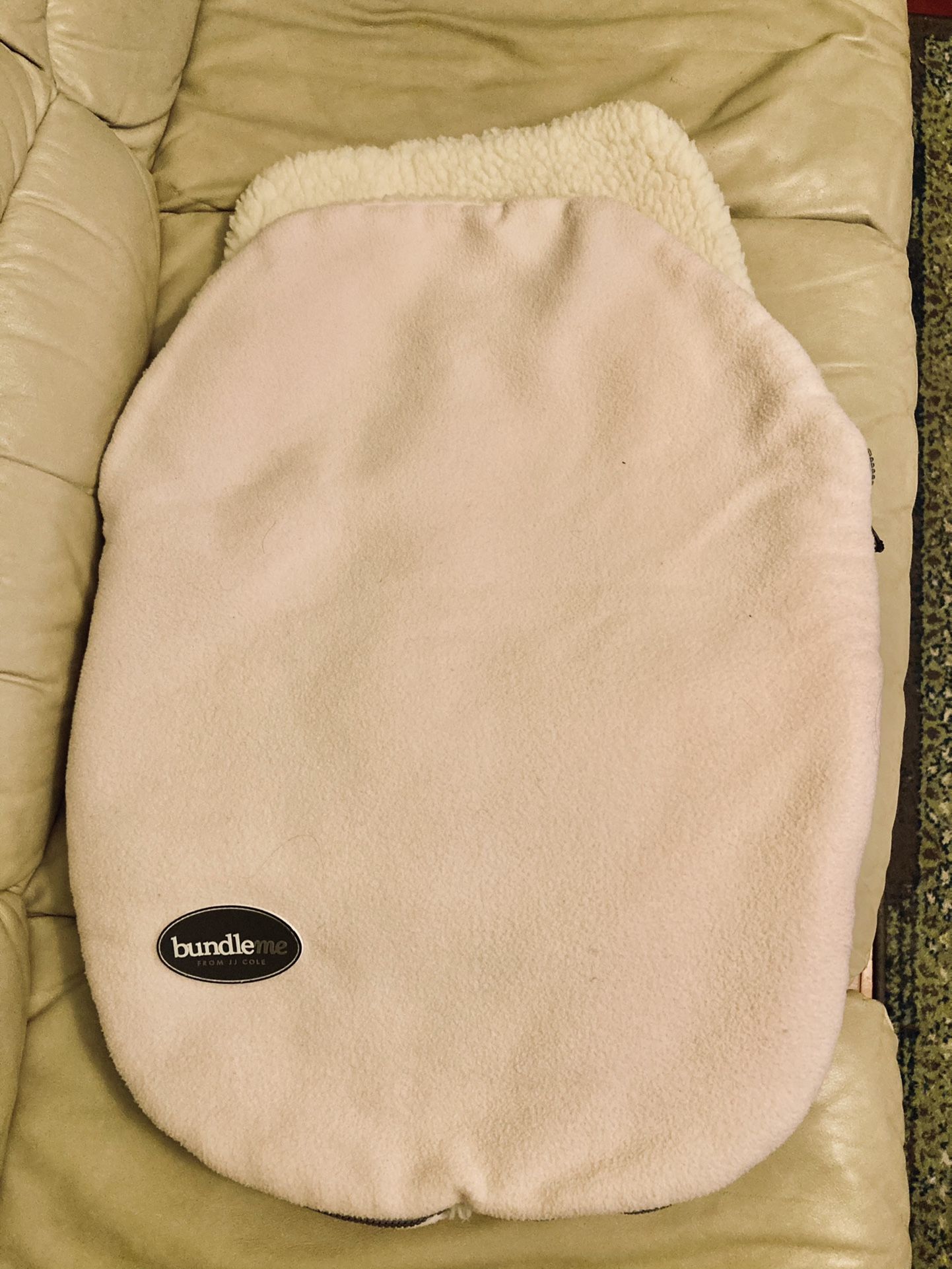 JJ Cole Bundle Me Pink Fleece Infant Car Seat Stroller Blanket Cover Bunting