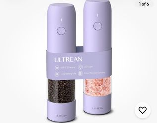 Pepper Grinder, Rechargeable Salt and Pepper Grinder with 6 Adjustable Coarse used