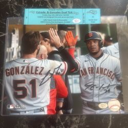 Estrada and Gonzalez Dual Auto 8x10 Photo