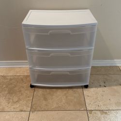Sterility 3 Drawer Wide Storage White 