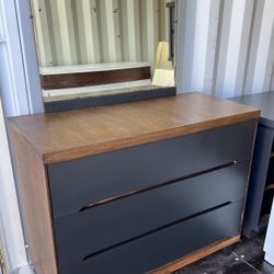 Vintage MCM Dresser with Mirror 