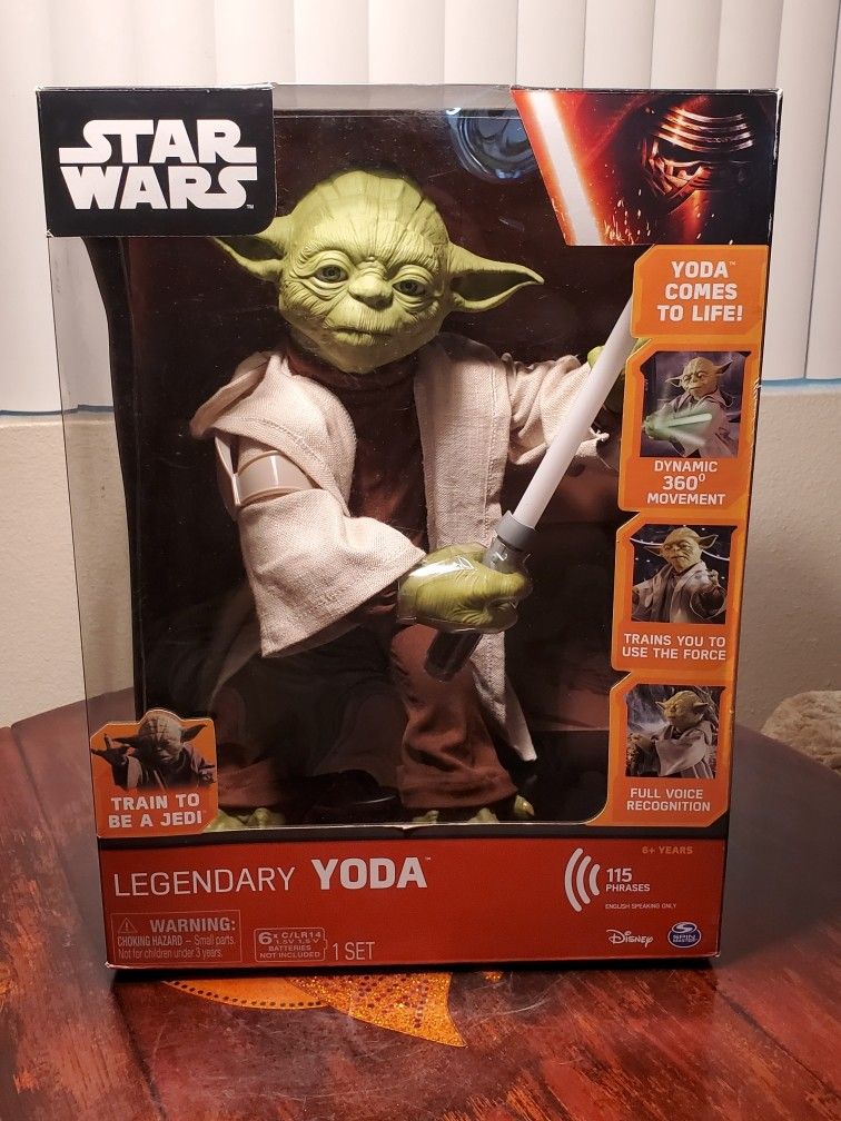 Legendary Jedi Master Yoda Interactive Talking Action Figure Box NIB